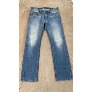 Vintage Diesel Larkee Jeans Men Size 32x33 Blue Button Fly Straight Leg